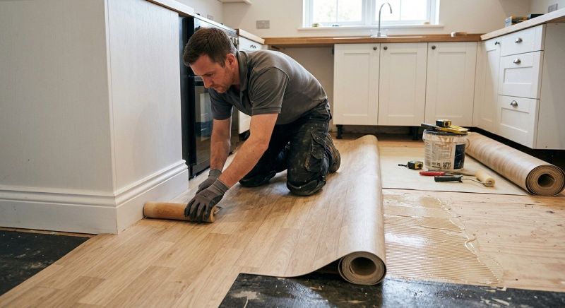 Sheet Linoleum Installation in Driftwood, TX