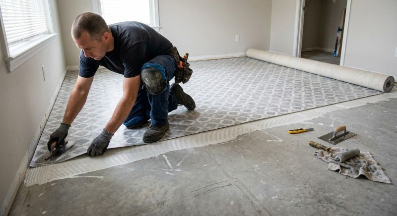 Sheet Linoleum Installation in Wimberley, TX